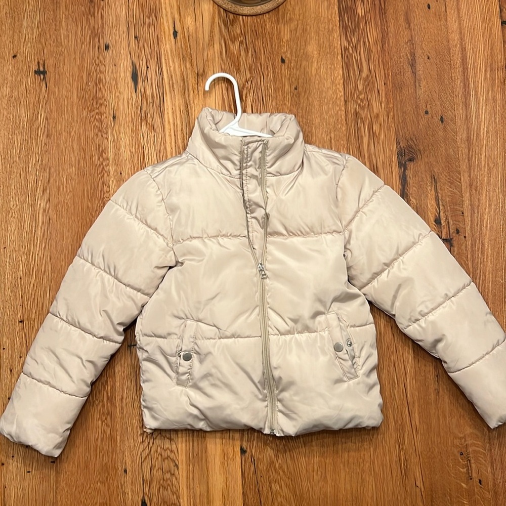 Girls cropped puffer jacket